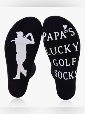 Papa's Lucky Golf Socks - Black & White